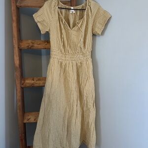 Organic cotton gingham dress